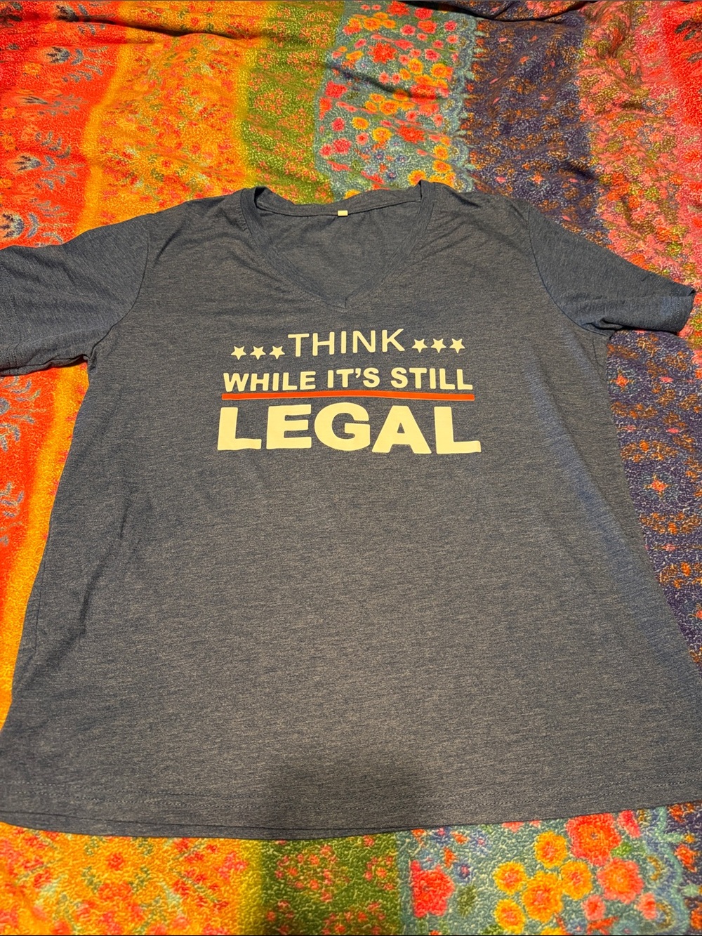 Think While It’s Still Legal V-neck Tee Shirt